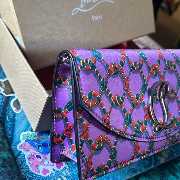 NWT Limited Edition Loubi54 Woven Snake-Print Shoulder Bag - Picture 4 of 6